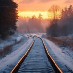 Railway rails landscapes nature#AI #artificial Intelligence…