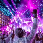 PromptA secret open air night party under...