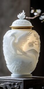 ea jar, Chinese style, divine phoenix decoration, hotel shelf, decoration, three...