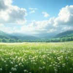 Meadow grass flowers trees#AI #artificial Intelligence…