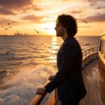 غروب سینمایی روی عرشهٔ قایق Create a...