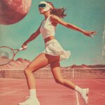 A ultra realistic stylish retro futuristic poster...