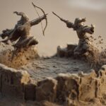 تولید تصاویر شنیپرامپت:A kinetic sand sculpture of...