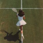 Prompt:drone view of above and behind a...