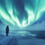 Polar lights man nature night#AI #artificial Intelligence…