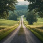 Country road trees grass#AI #artificial Intelligence…