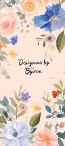 A beautiful boho watercolor floral pattern with various flowers in pastel colors...