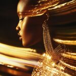 A high-fashion editorial motion blur photograph for Numéro magazine featuring a ...