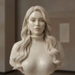 مجسمه مرمریA photorealistic image of an exquisitely...