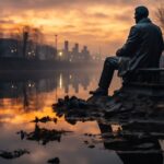 Statues city evening reflections sunset#AI #artificial Intelligence…