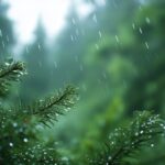 Forest nature rain pine trees#AI #artificial Intelligence…