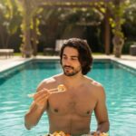 پرتره مردانه استخر تابستانیCreate a hyper realistic...