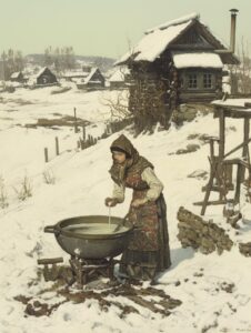 eggnog in french is chicken milk by viktor vasnetsov --ar 3:4 --p gc69rzc --niji...
