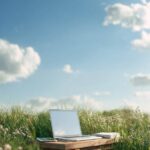 Prompt:wide open meadow under bright blue sky...