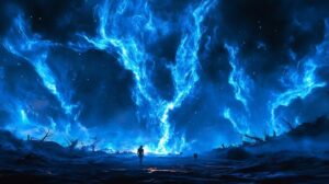 Доп промпты в комментахAn apocalyptic scene showcasing the destructive power of ...