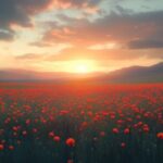 Poppy field flowers nature#AI #artificial Intelligence…