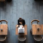 Prompt:A bird’s eye view candid shot taken...