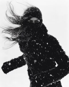 full body shot, analogue black and white flash photography by Freja Beha Erichse...