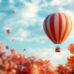 Hot air balloon flight sky clouds#AI #artificial...