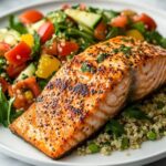 Prompt[dish name] on [color] [material] plate soft...