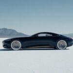 A side-view, full-frame photo of the new Mercedes-Maybach convertible concept ca...