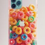 Create a photorealistic iphone case that is seen with the back facing the viewer...