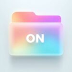 Prompt:a translucent folder icon in glassmorphism style...