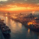 Harbor cargo port ships containers#AI #artificial Intelligence…