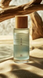 This is an advertising product poster featuring a cream and wood color scheme fo...