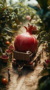 Ultra-realistic, 8K, highly detailed cinematic shot of tiny humanoid workers (6 ...