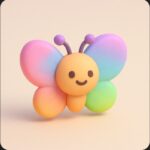 آیکون‌های پاستیلی سه‌بعدی جذاب و رنگارنگTiny cute...