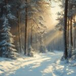 Coniferous forest winter snow nature#AI #artificial Intelligence…