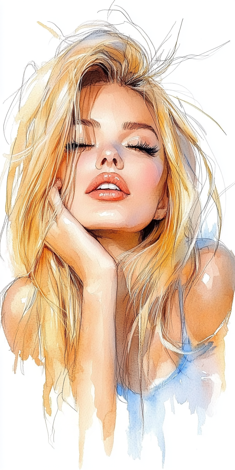 prompthero-prompt-50ef221cbad.png 9 َAi Prompt Watercolor portrait of a... - تصویر 1