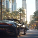 PromptA sleek ultra modern convertible sports car...