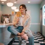 دخترانه داینر پاپ صورتی خلاق Hyperrealistic editorial...