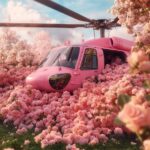 PromptA real pink helicopter. A huge number...
