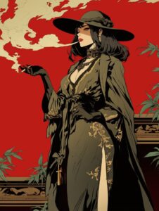 Silent Film Villain in a d. w. griffith film --ar 3:4 --p gc69rzc --niji 6by gab...