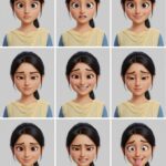 اینم برای دختر کارتونیA grid showcases nine...