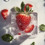 Prompt: ultra realistic [FRUIT] fully encased inside...