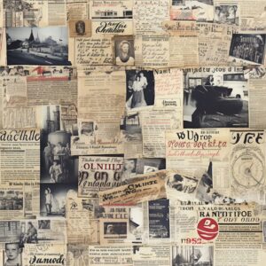 a patterned magazine scrapbook,monochrome paper, vintage and retro style --tile ...