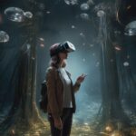 Vote with  for the nice promptsIn the virtual reality world, a massive digital f...