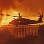 THe president and first lady are evacuated by helicopter while Washington DC bur...