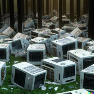 And a "Graveyard" tag gives so nice imagesGraveyard of old computers lying in th...