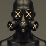 high quality creepy midrange shot hyperminimalism monocolor character, scifi hum...