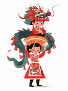 A traditional Chinese ancient little girl, wearing a cheongsam and a chinese loo...