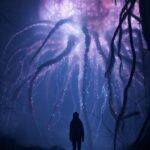 Dark fairytale lights installations, Stranger Things Mind Flayer spider like hug...