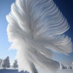 This is a transparent photo. Thick snow, endless snow, with a huge, lonely, beau...