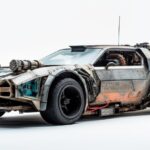Cyber punk old scruffy, district 9 super car held together with tape and wire a ...