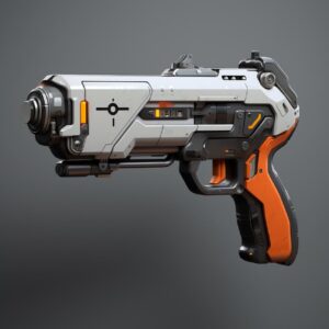 hard surface gun design , futuristic sci-fiby cyg88#product_design Prompt collec...