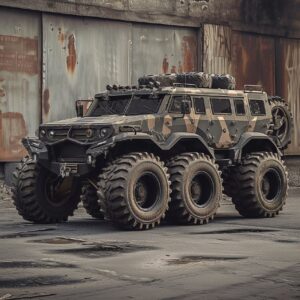 6 wheeled vehicle, urban tactical, big tyres, off road, camo --v 6.0-sci-fi all ...